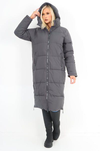 Padded Hooded Long Knee length Jacket