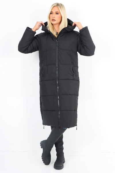 Padded Hooded Long Knee length Jacket