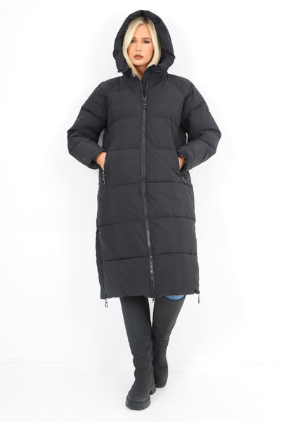 Padded Hooded Long Knee length Jacket