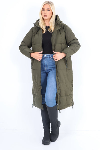 Padded Hooded Long Knee length Jacket