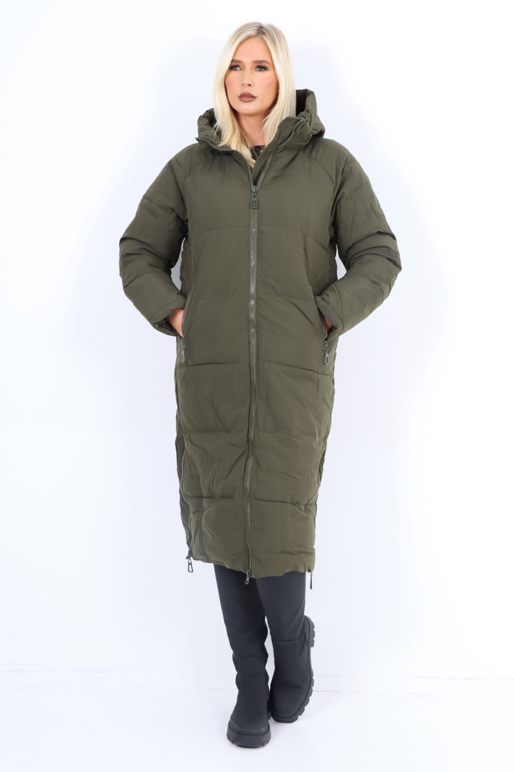 Padded Hooded Long Knee length Jacket