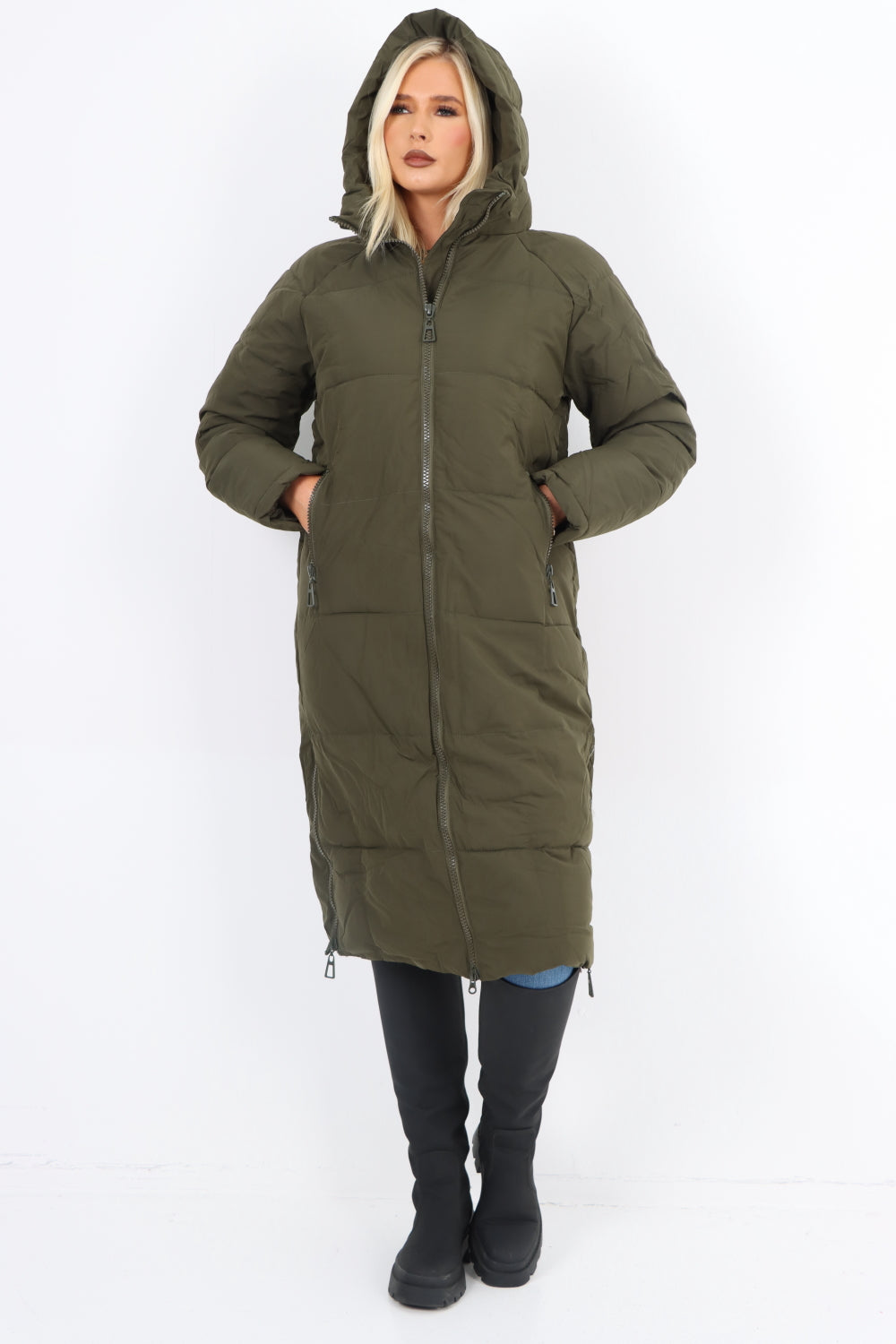 Padded Hooded Long Knee length Jacket