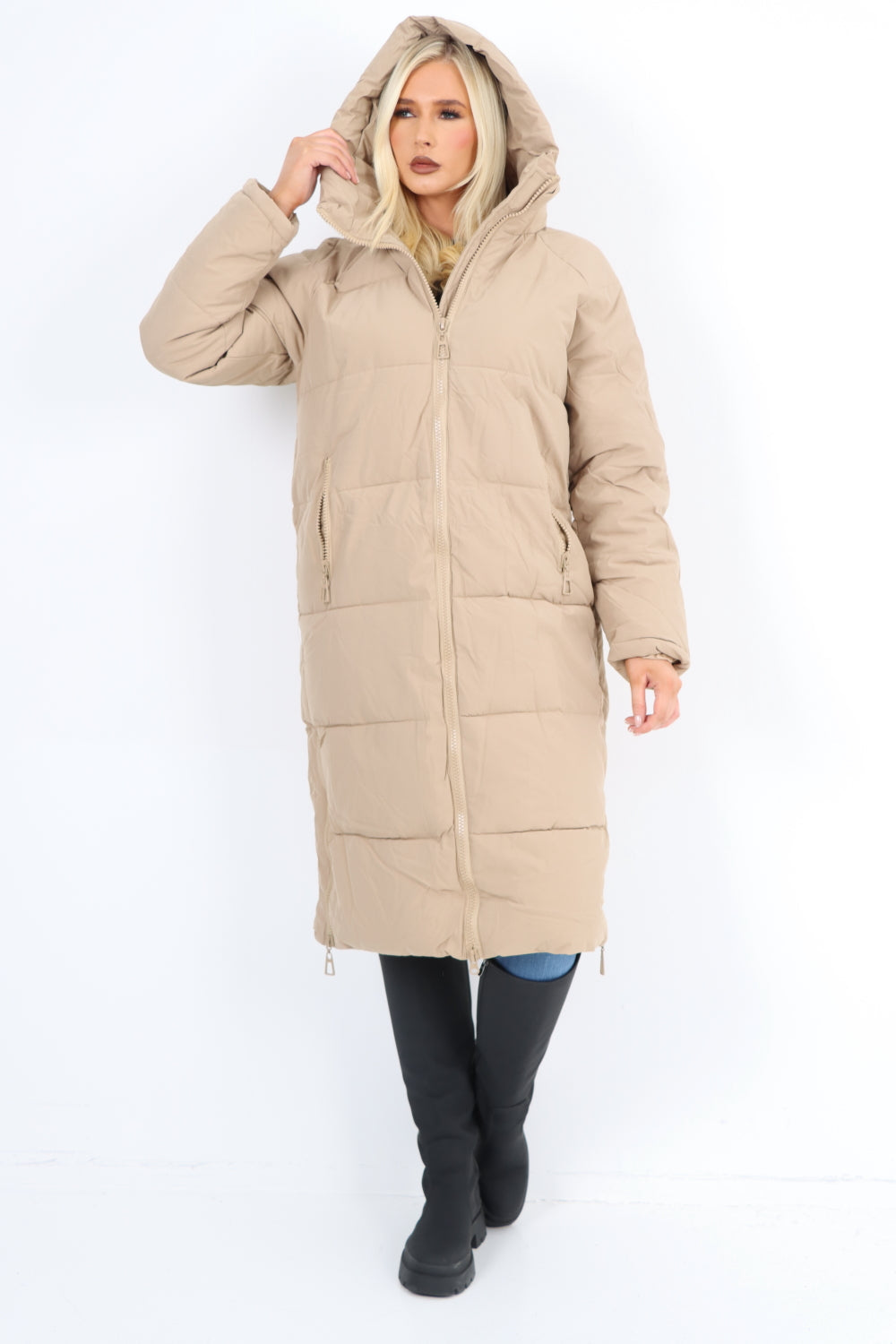 Padded Hooded Long Knee length Jacket