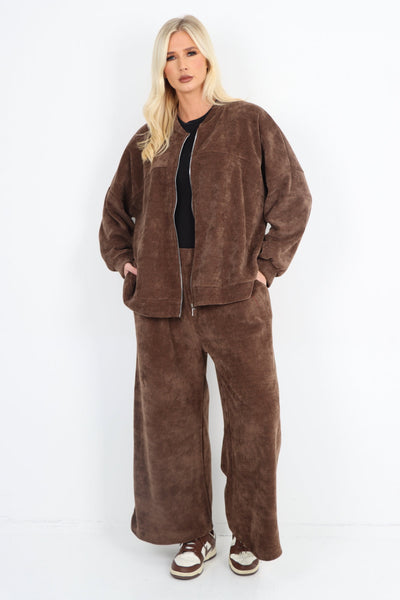 Corduroy Zip Up Long sleeve Top and Trouser Co-Ord Set