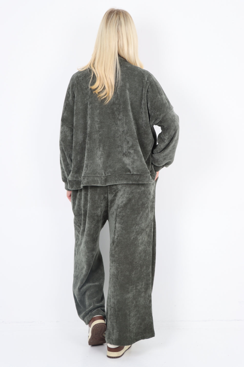 Corduroy Zip Up Long sleeve Top and Trouser Co-Ord Set