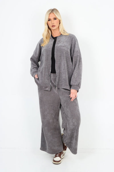 Corduroy Zip Up Long sleeve Top and Trouser Co-Ord Set