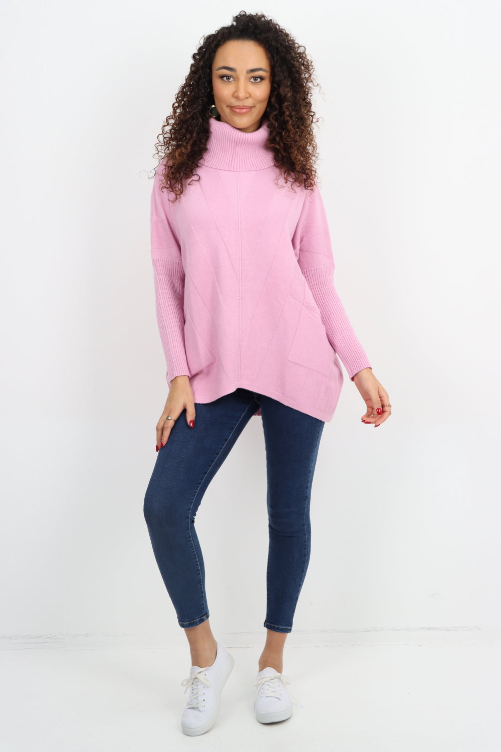 Cable Knitted Cowl Neck Jumper Top