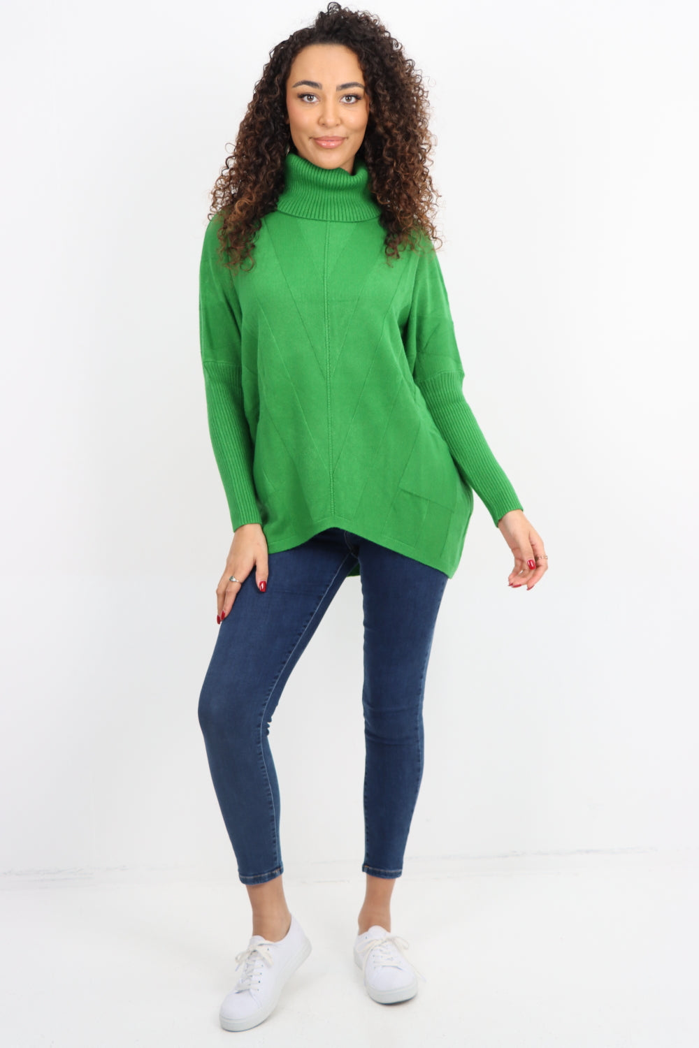 Cable Knitted Cowl Neck Jumper Top