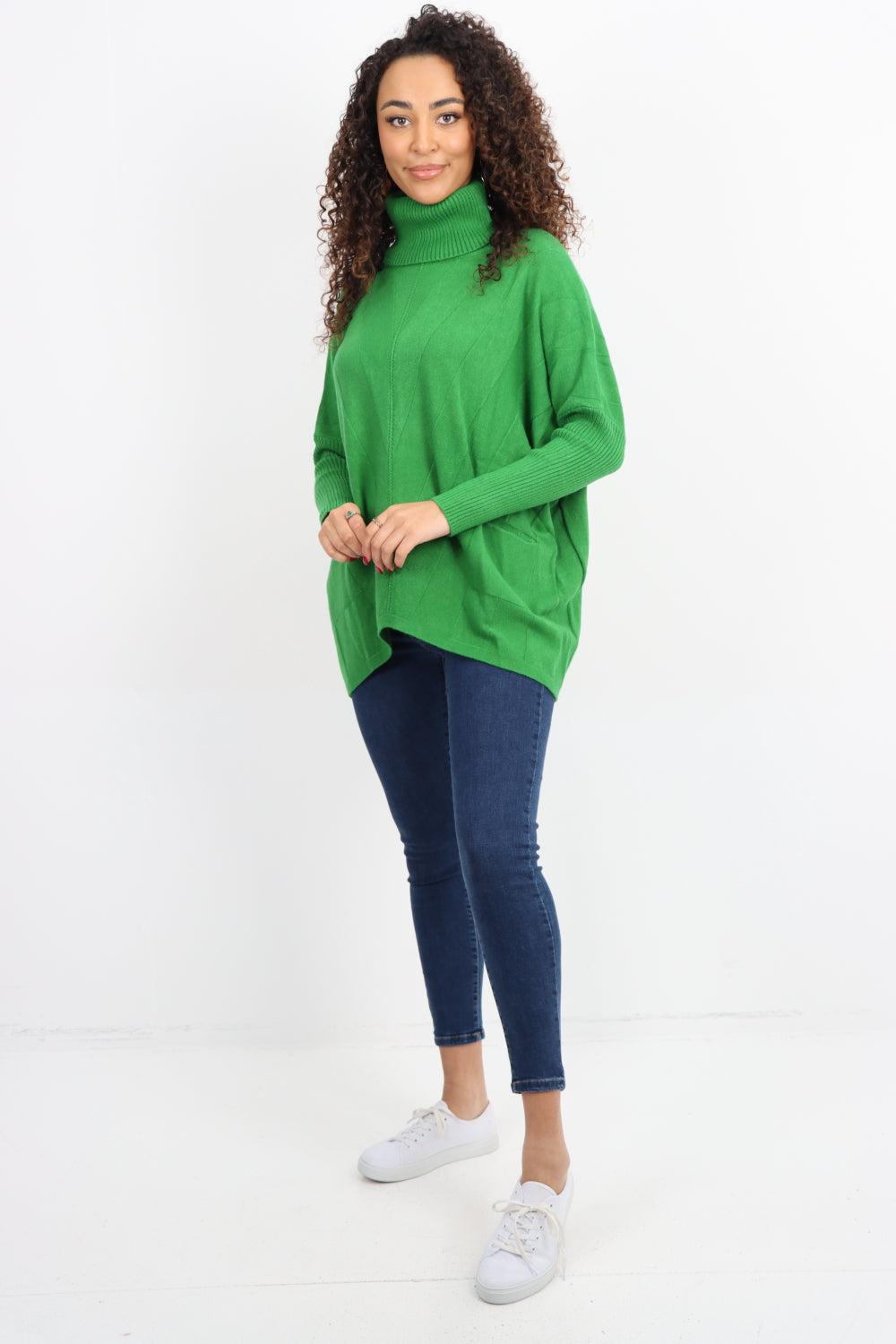 Cable Knitted Cowl Neck Jumper Top