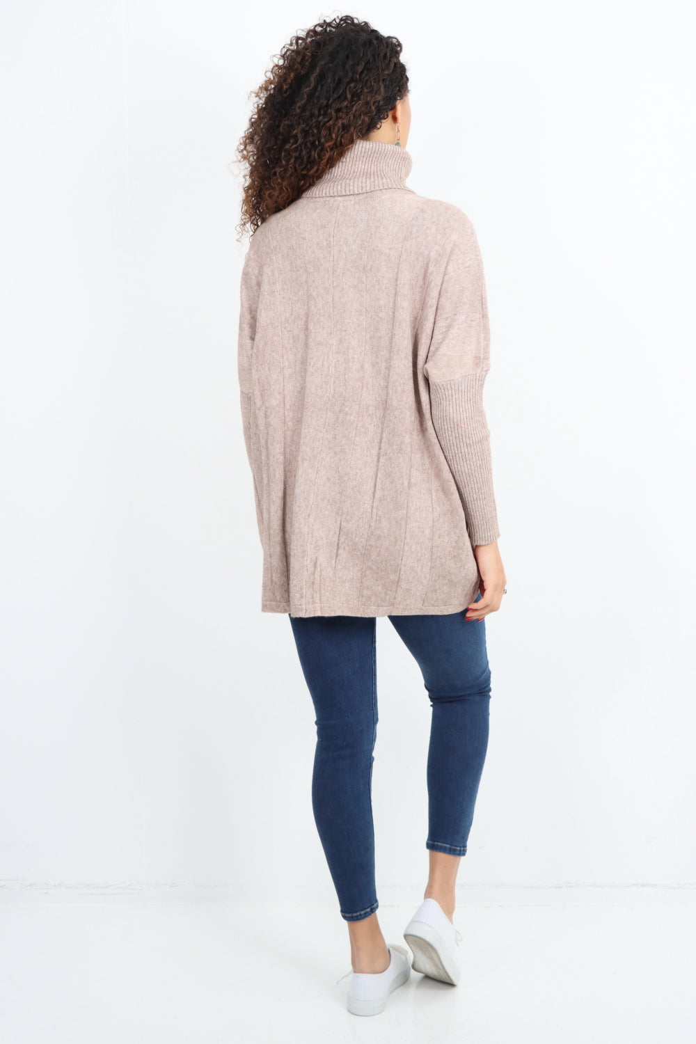 Cable Knitted Cowl Neck Jumper Top