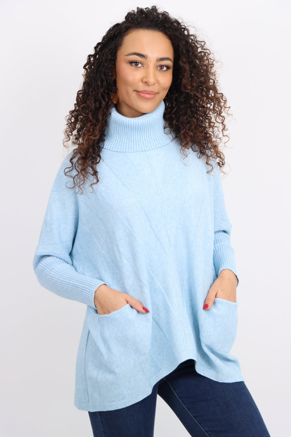 Cable Knitted Cowl Neck Jumper Top