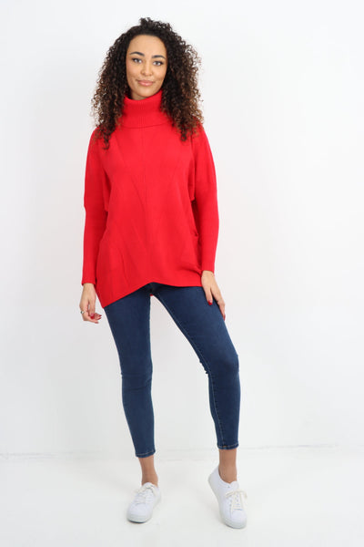 Cable Knitted Cowl Neck Jumper Top