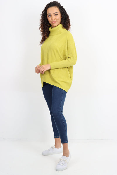 Cable Knitted Cowl Neck Jumper Top