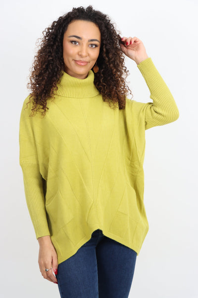 Cable Knitted Cowl Neck Jumper Top