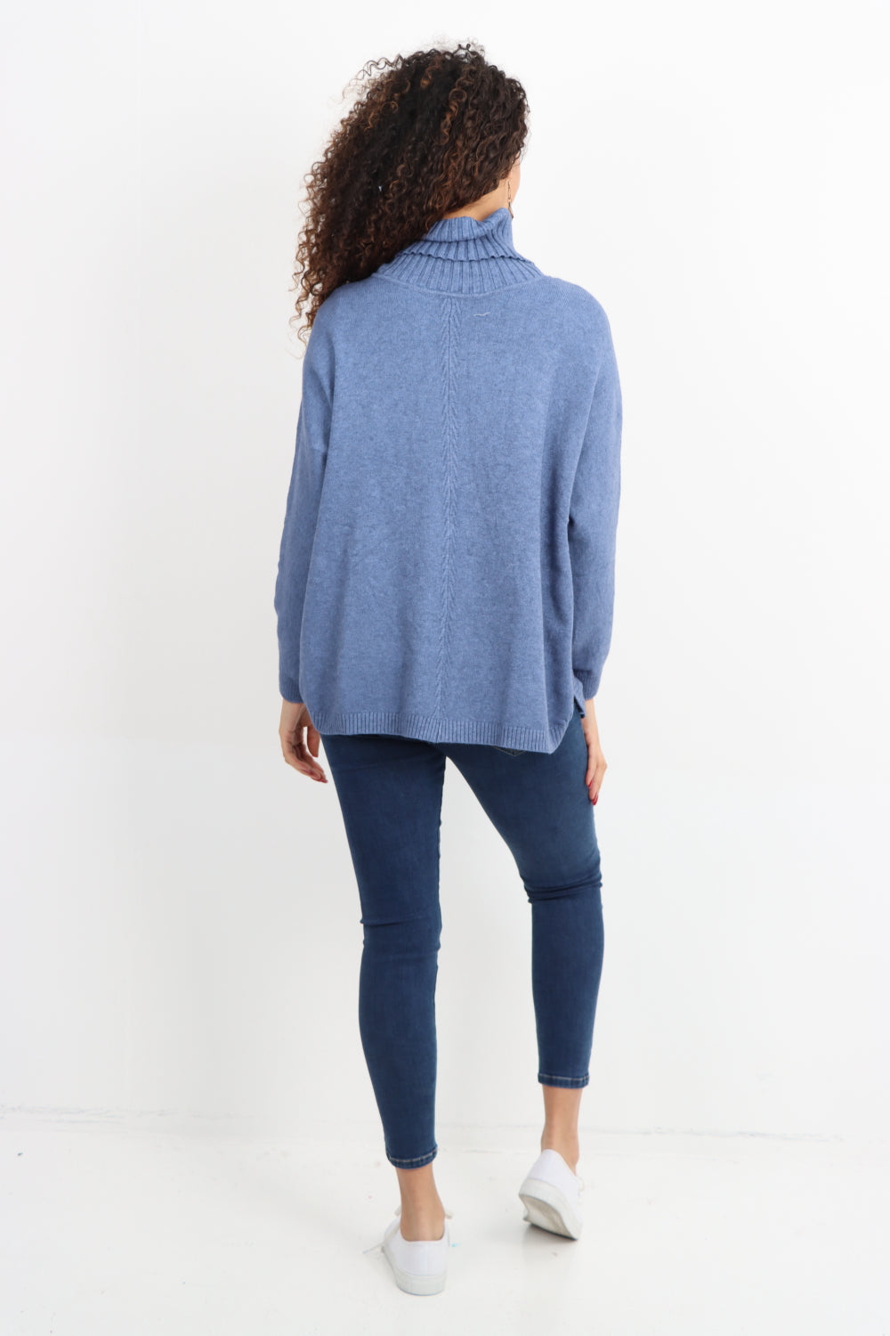 Side Button Detail Ribbed Hem Longsleeve Jumper Top