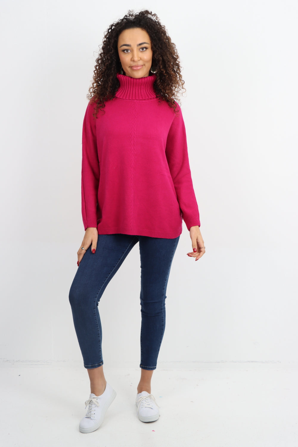 Side Button Detail Ribbed Hem Longsleeve Jumper Top