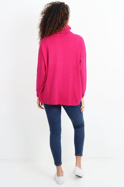 Side Button Detail Ribbed Hem Longsleeve Jumper Top