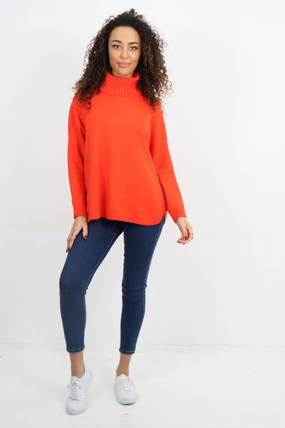 Side Button Detail Ribbed Hem Longsleeve Jumper Top