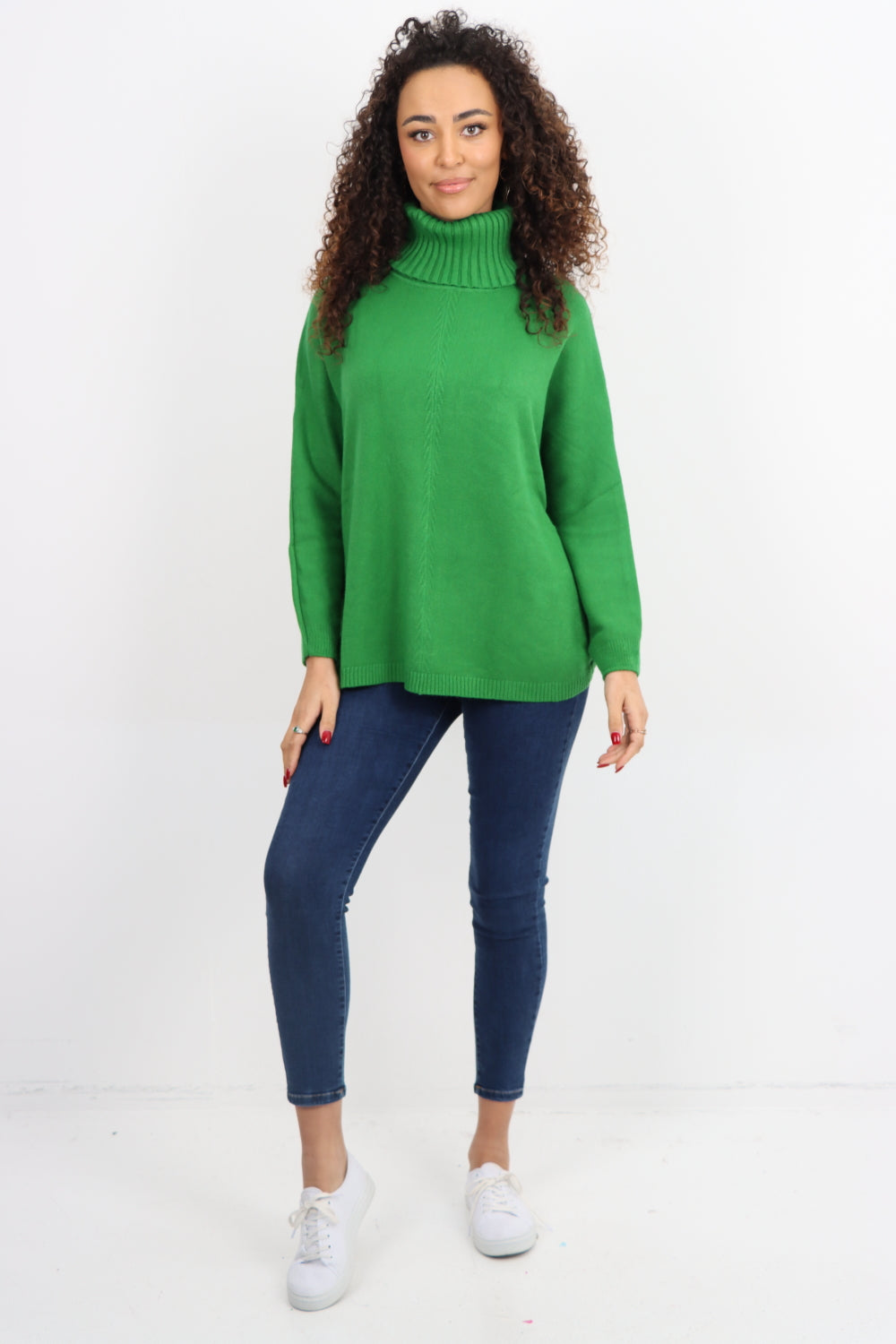 Side Button Detail Ribbed Hem Longsleeve Jumper Top