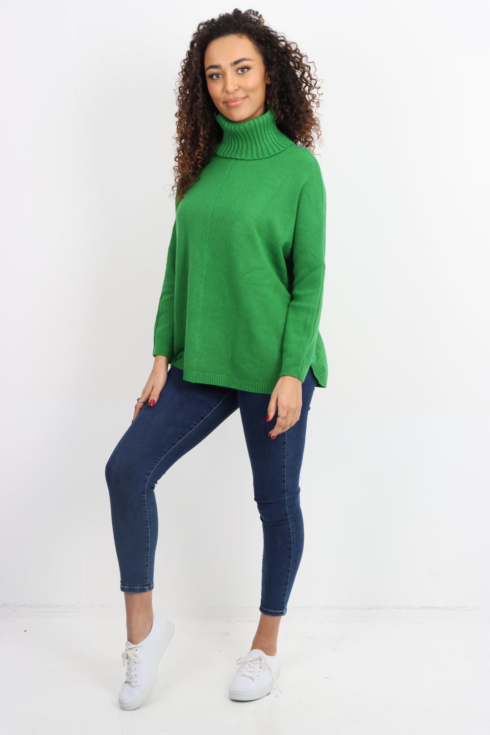 Side Button Detail Ribbed Hem Longsleeve Jumper Top