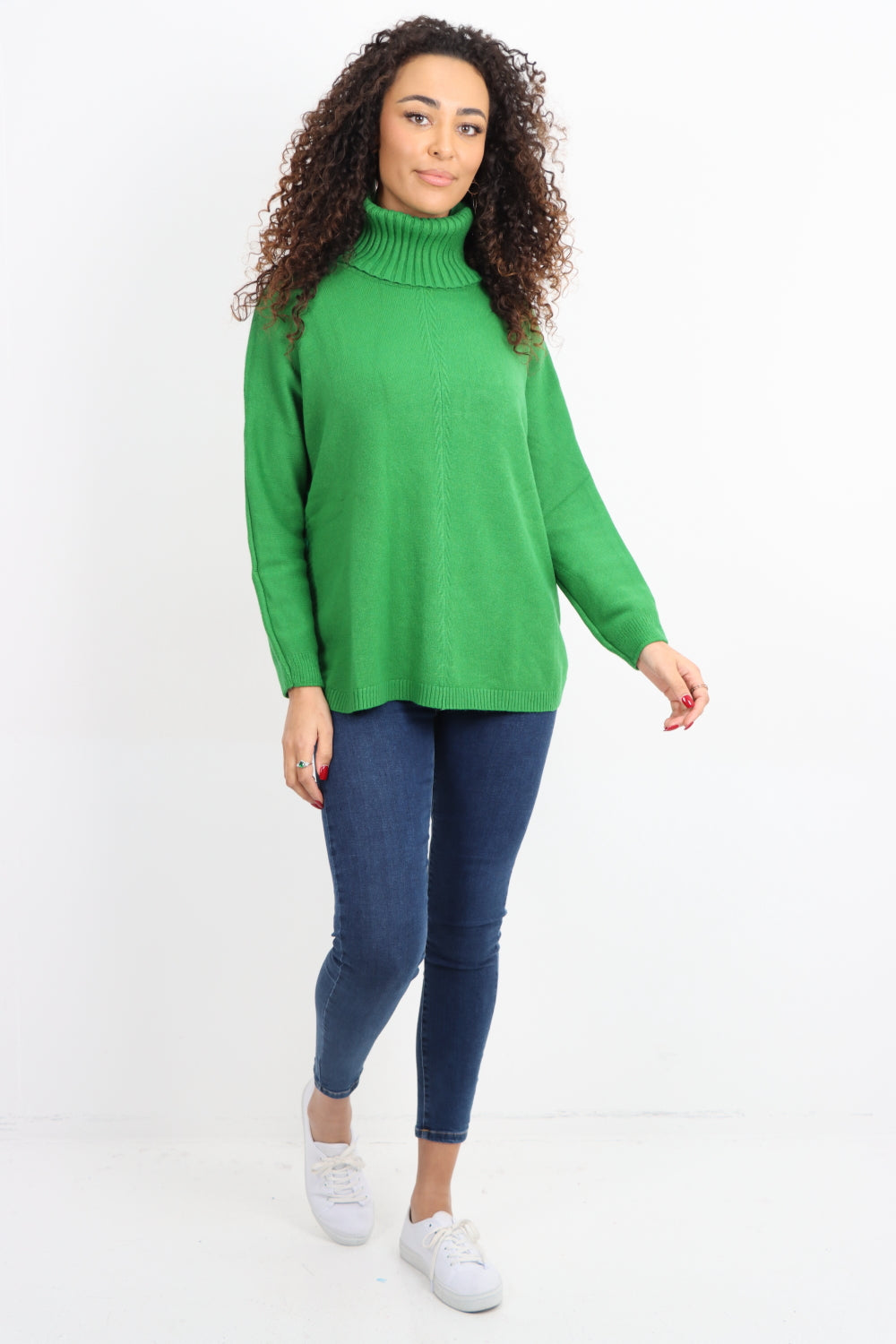 Side Button Detail Ribbed Hem Longsleeve Jumper Top