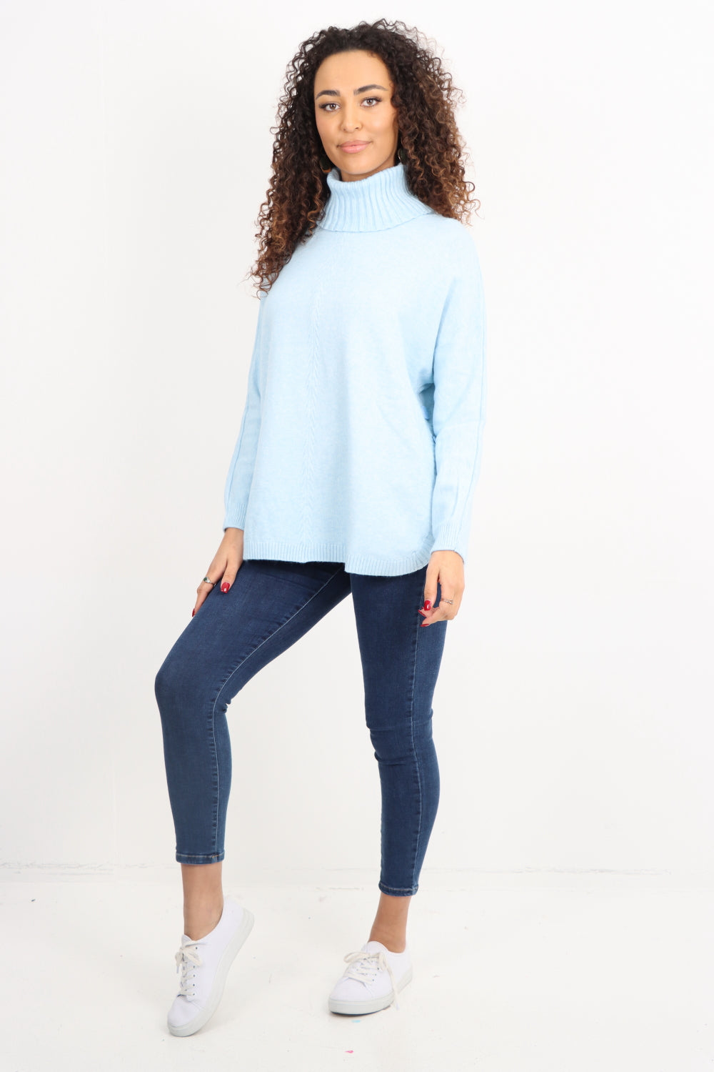 Side Button Detail Ribbed Hem Longsleeve Jumper Top