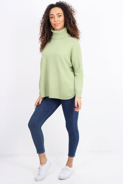 Side Button Detail Ribbed Hem Longsleeve Jumper Top