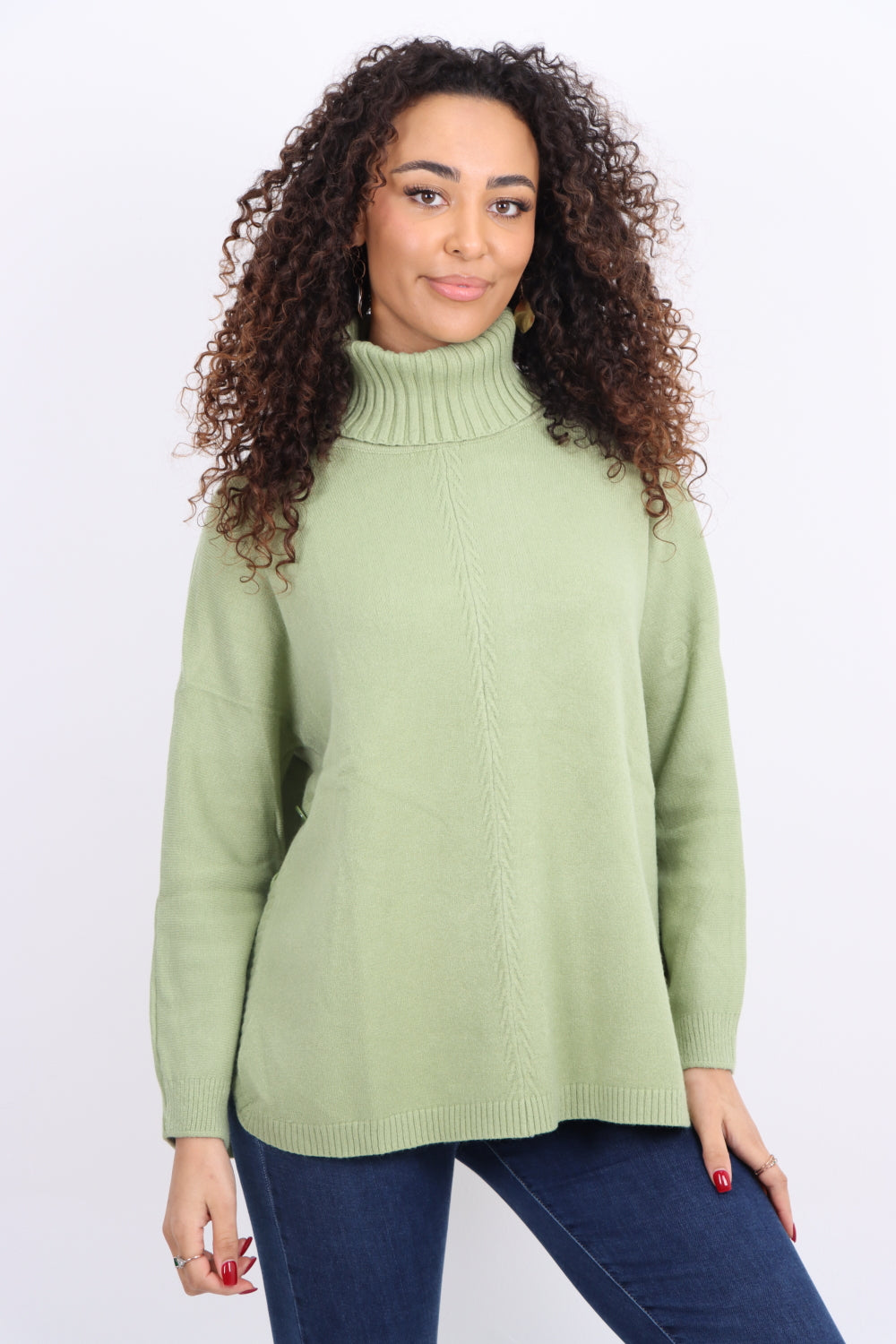 Side Button Detail Ribbed Hem Longsleeve Jumper Top