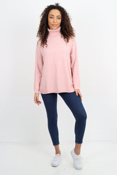 Side Button Detail Ribbed Hem Longsleeve Jumper Top