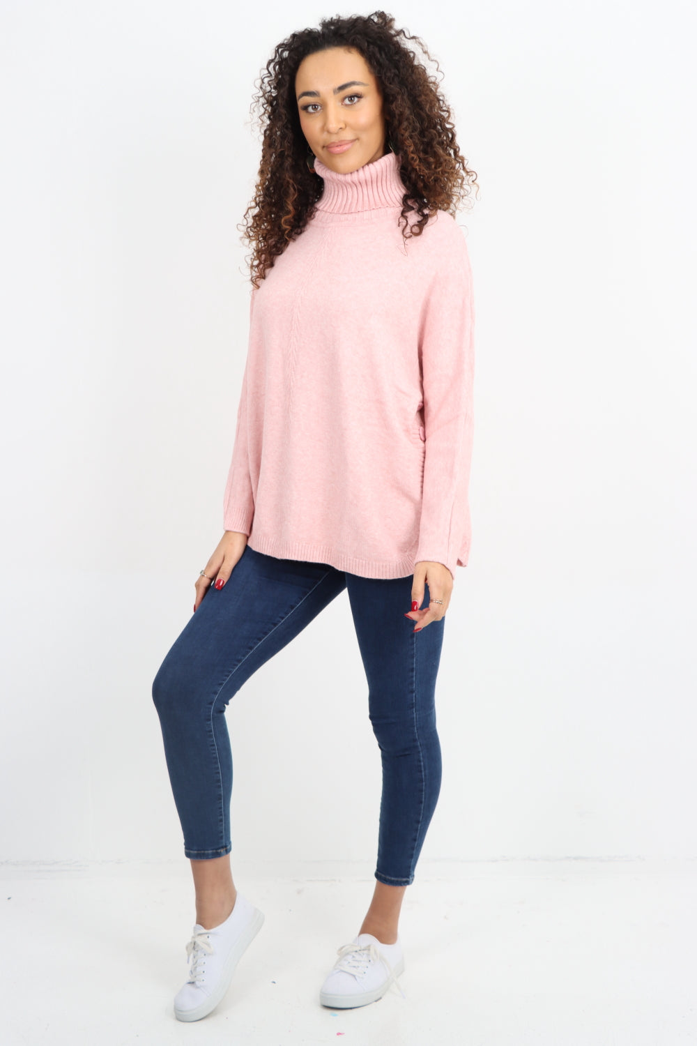 Side Button Detail Ribbed Hem Longsleeve Jumper Top