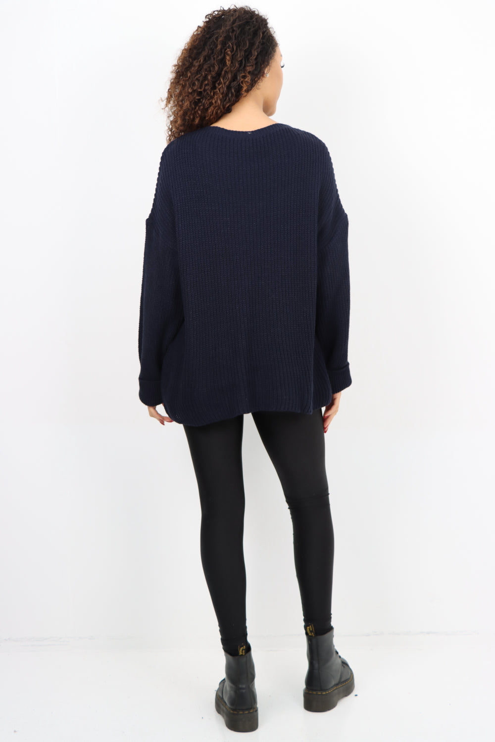 Chunky Knit Long Sleeve Jumper Short Top