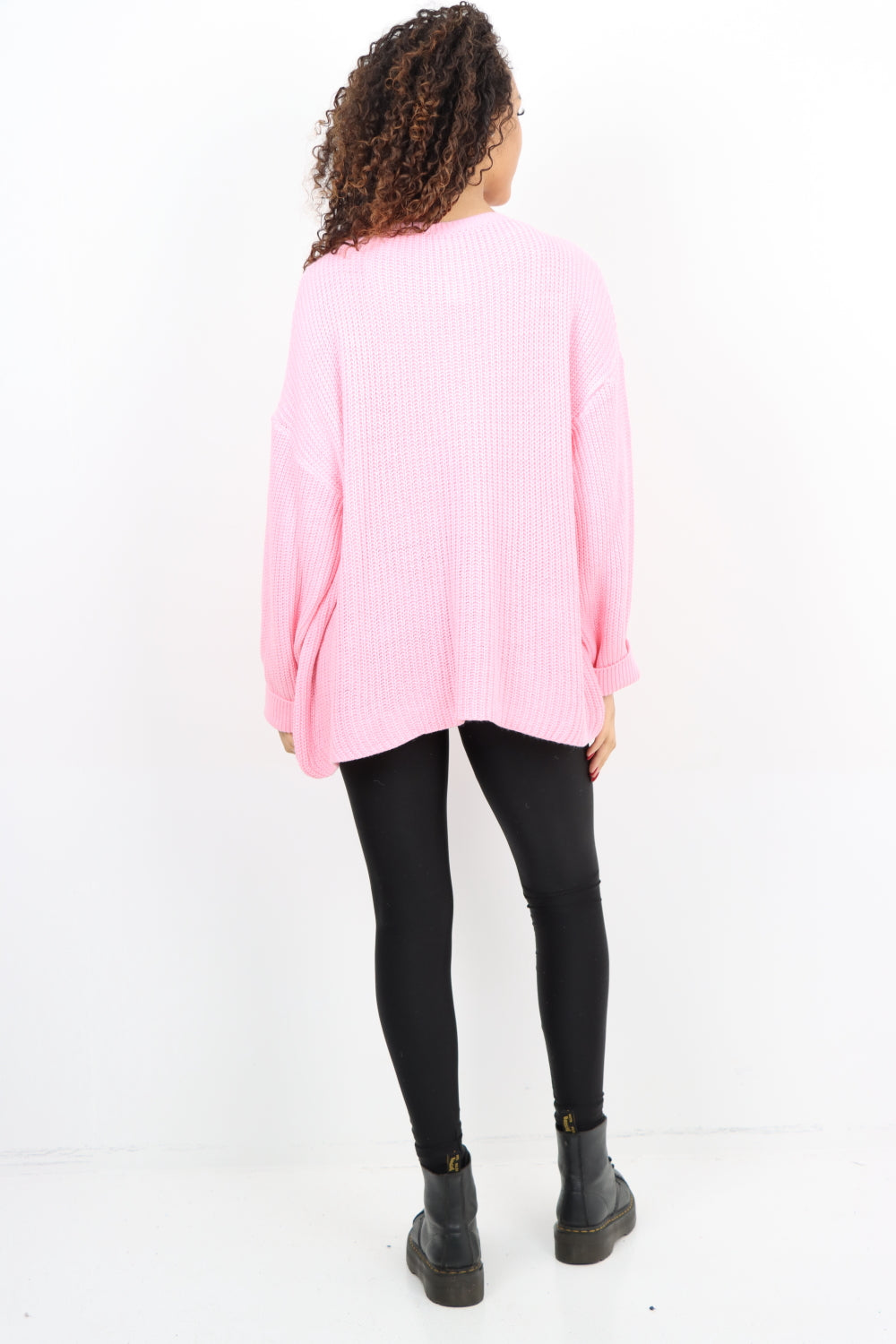 Chunky Knit Long Sleeve Jumper Short Top