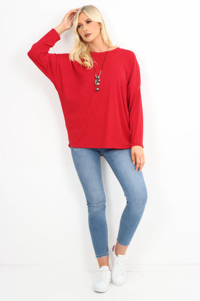 Basic Soft Knit  Necklace Top