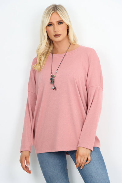 Basic Soft Knit  Necklace Top