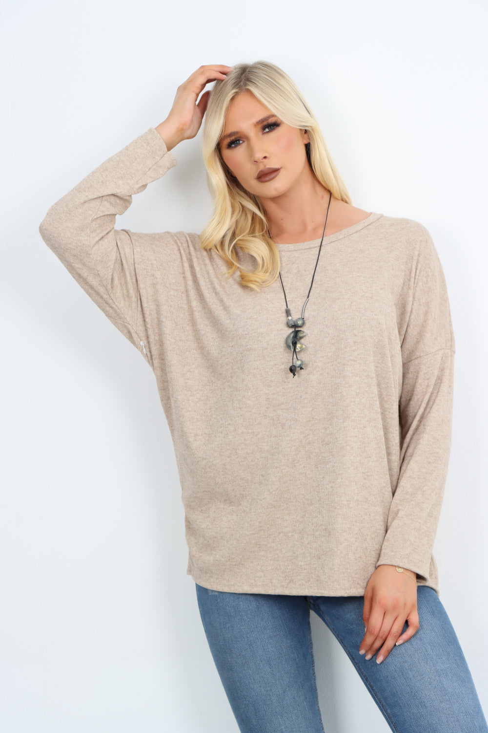 Basic Soft Knit  Necklace Top