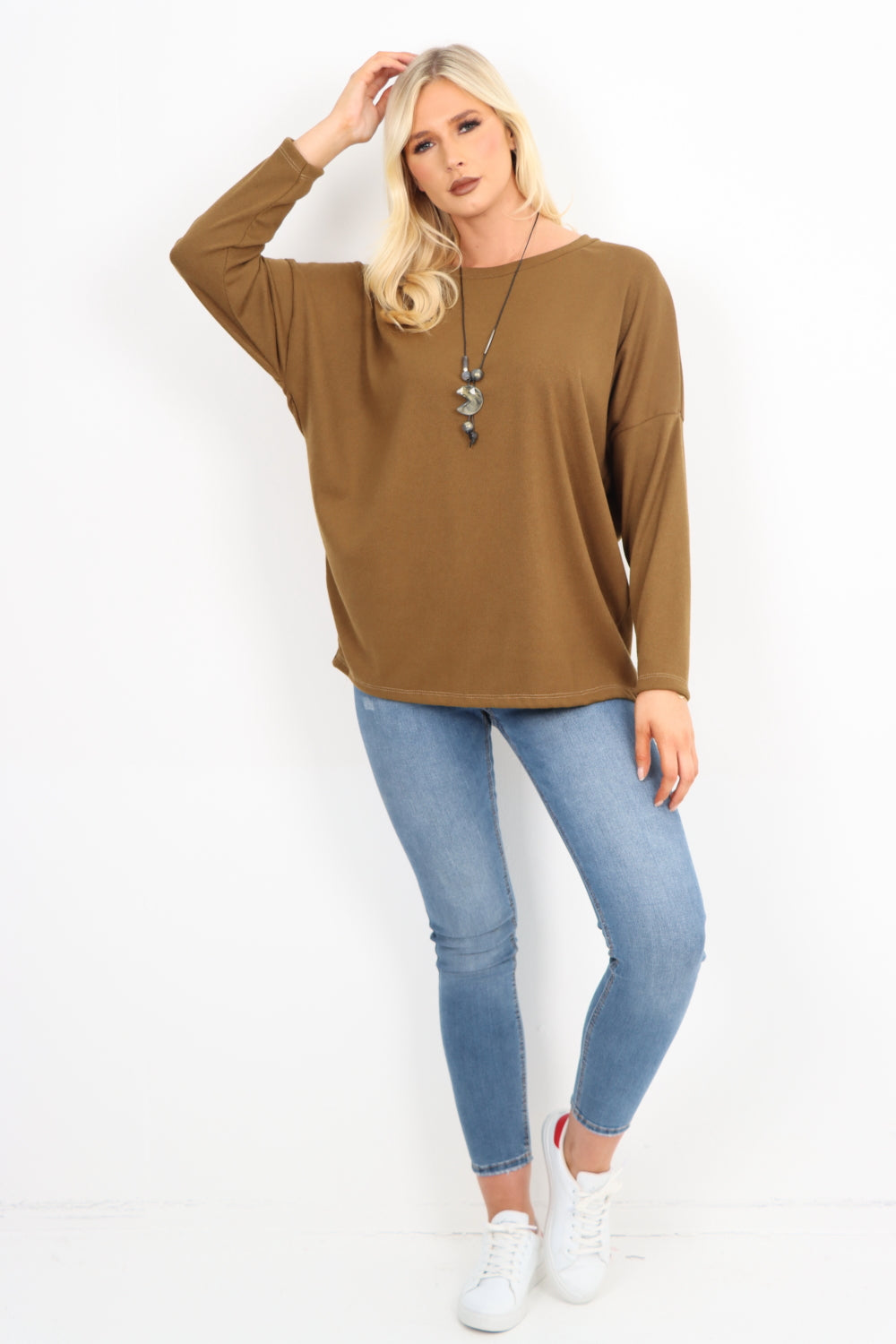 Basic Soft Knit  Necklace Top