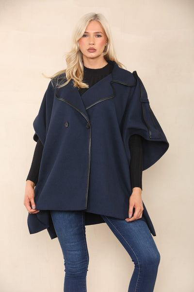 Oversized Button Detailed Jacket Coat