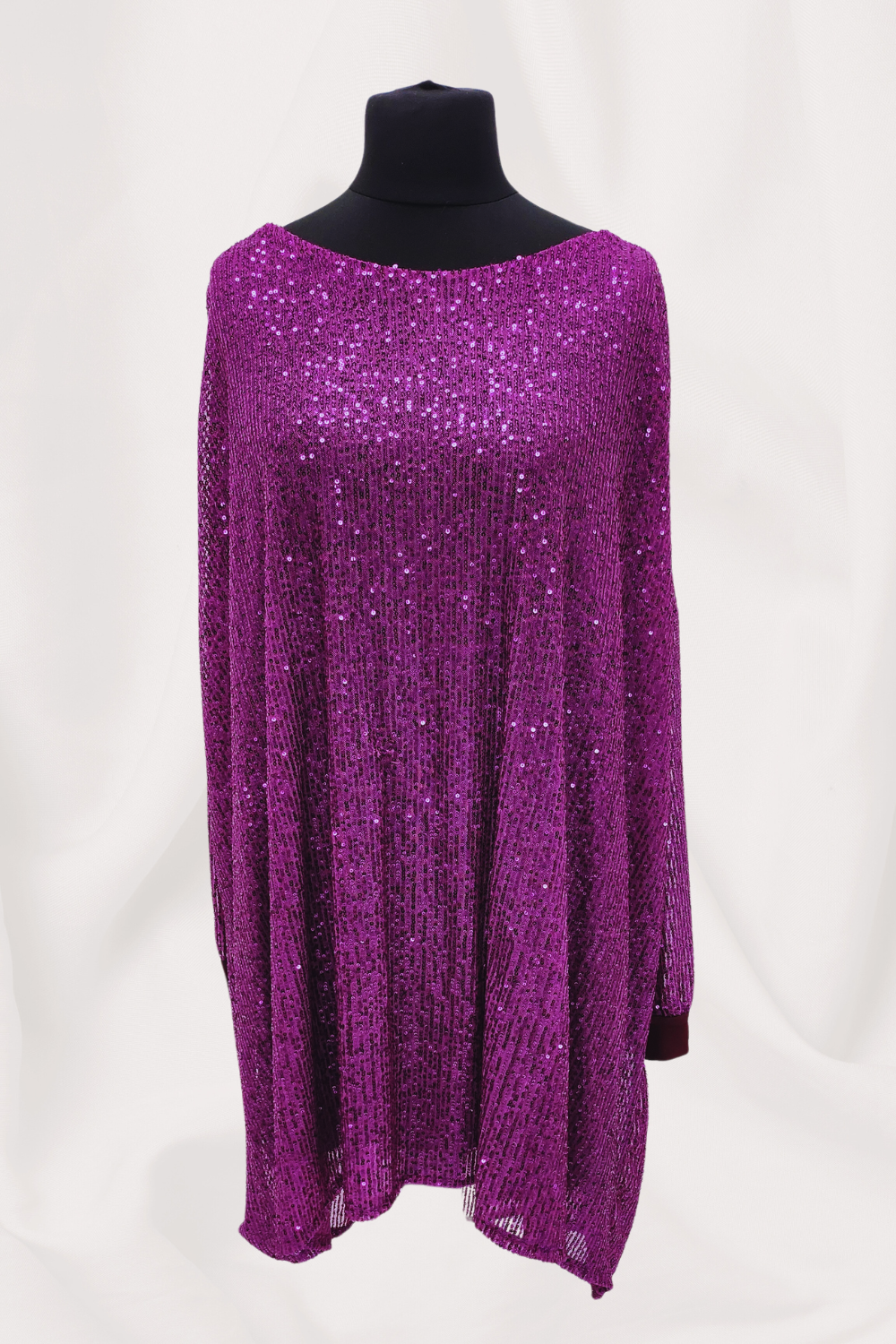 Sequin Back Tie Knot Dip Hem Party Wear Dress